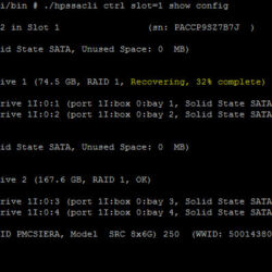 HPE SSACLI - Logical Drive Rebuilding-Recovery HPE SSACLI - Logical Drive Rebuilding-Recovery