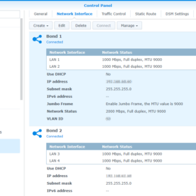 Synology DS1618+ - Network Configuration Synology DS1618+ - Network Configuration