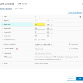 VMware vCenter Server - vRA8 increased disk space VMware vCenter Server - vRA8 increased disk space
