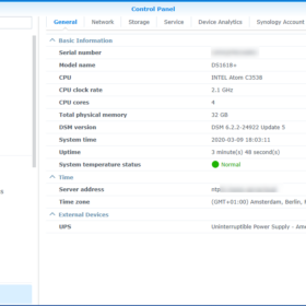 Synology DS1618+ - 32GB Memory Synology DS1618+ - 32GB Memory