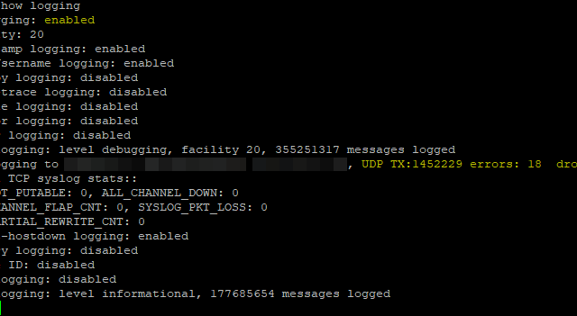 Cisco ASA Syslog Settings Cisco ASA Syslog Settings