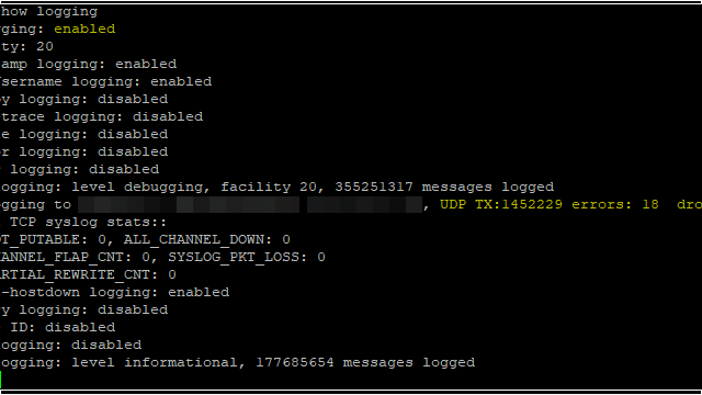 Cisco ASA Syslog Settings Cisco ASA Syslog Settings
